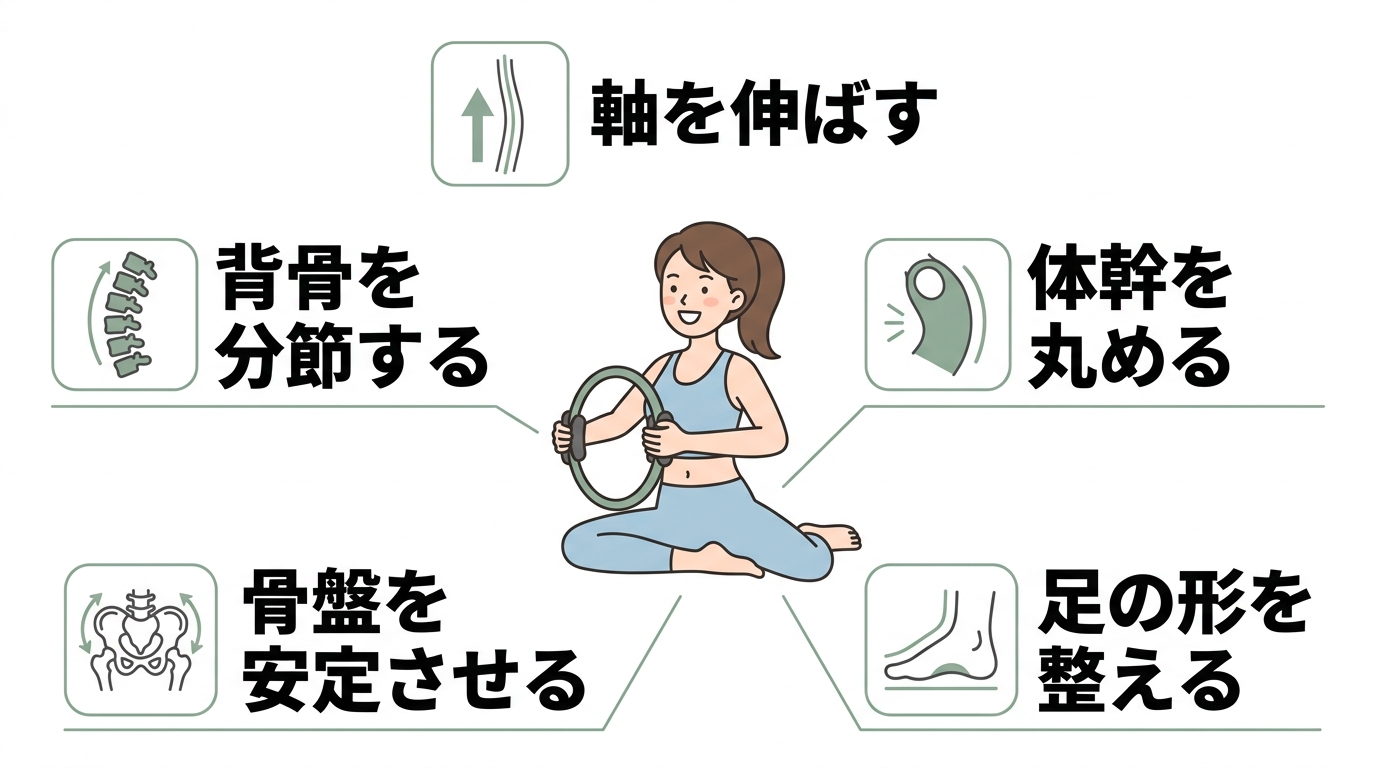 よく使う動作と部位のピラティス用語10選
