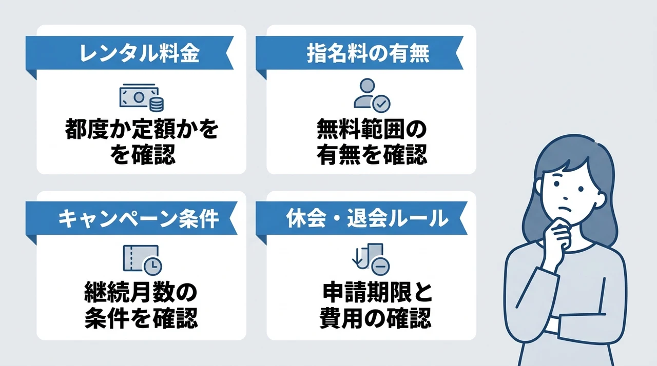 月額以外にかかる初期費用と確認すべき注意点