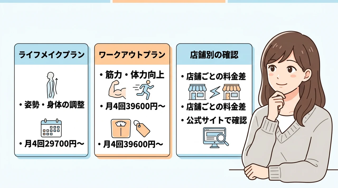 ドクターピラティス目黒店の料金プラン一覧