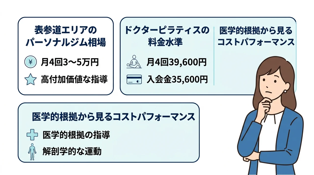 ドクターピラティス表参道の料金は高い?エリア相場との比較