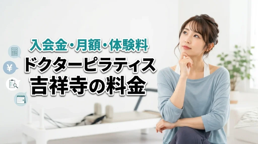 ドクターピラティス吉祥寺の料金は高い？入会金・月額・体験費用を解説