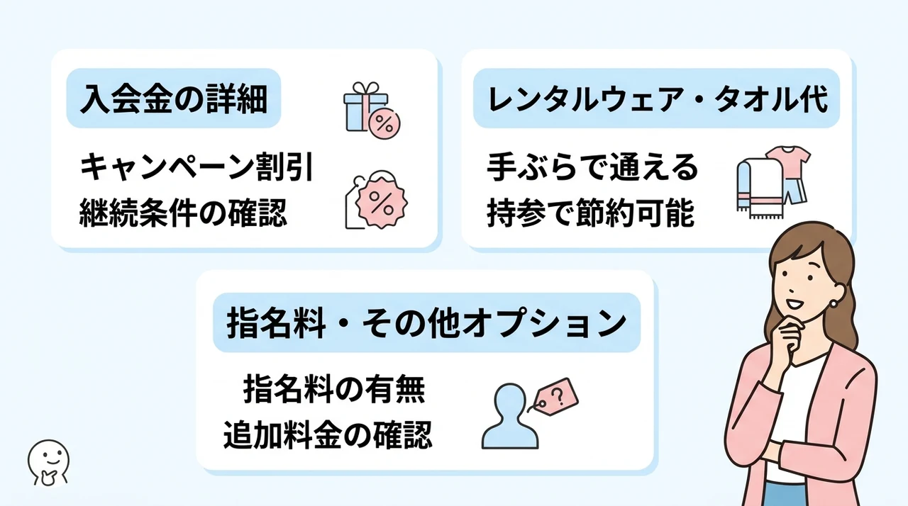 ドクターピラティス下北沢の初期費用とオプション料金