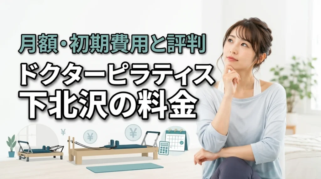 ドクターピラティス下北沢の料金は高い？月額・初期費用・口コミから実態を解説