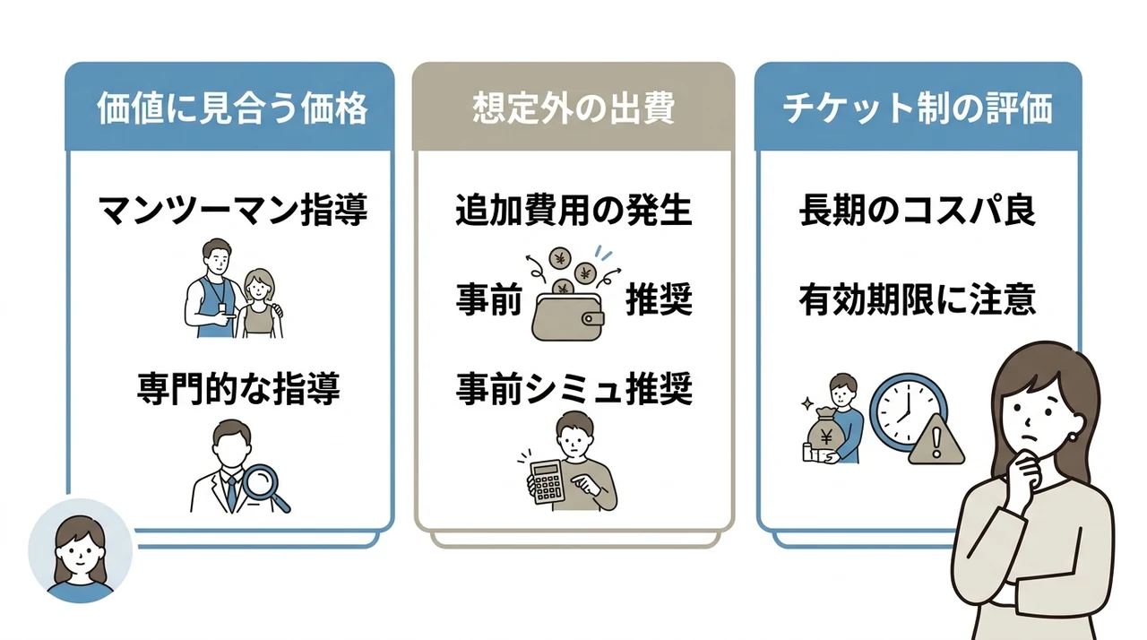 Dr.ピラティス銀座の料金に関する口コミ