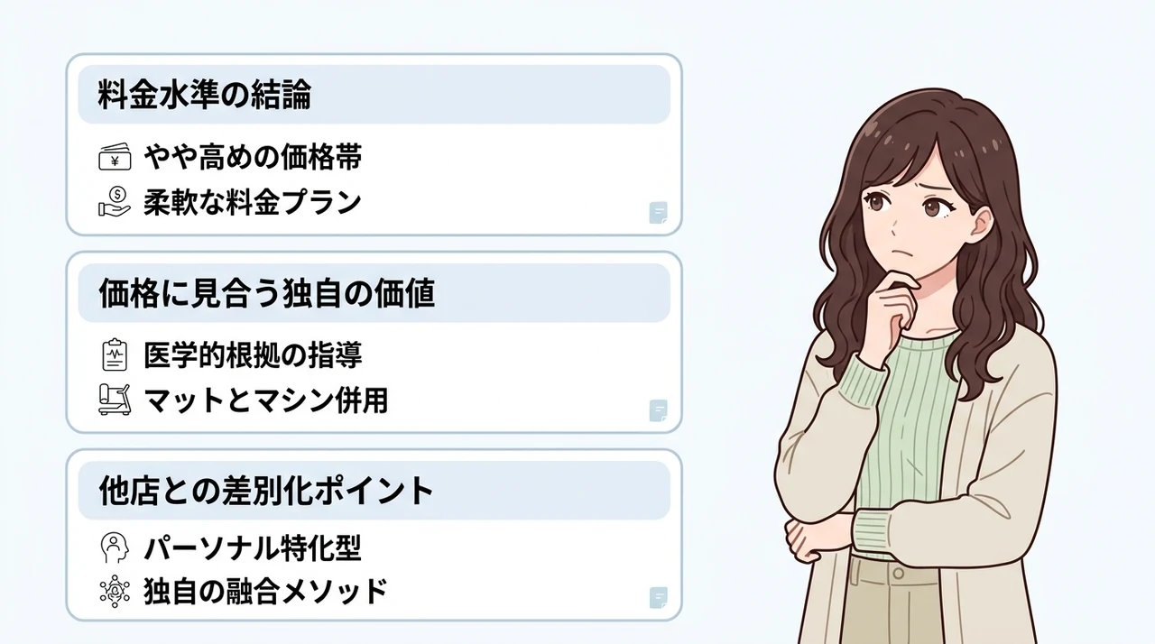 ドクターピラティス中目黒の料金は高い？コストの全体像